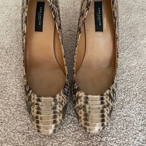 Ann Taylor snake skin pumps